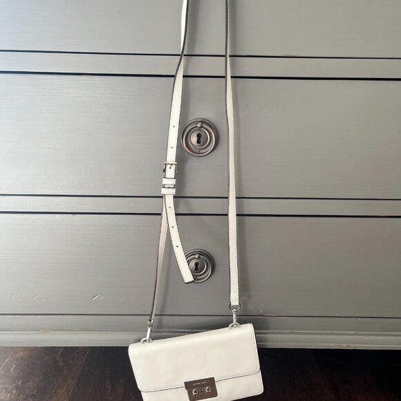 Michael Kors White Leather Crossbody Bag โ Silver Hardware-UPDATED PHOTOS - Picture 5 of 5